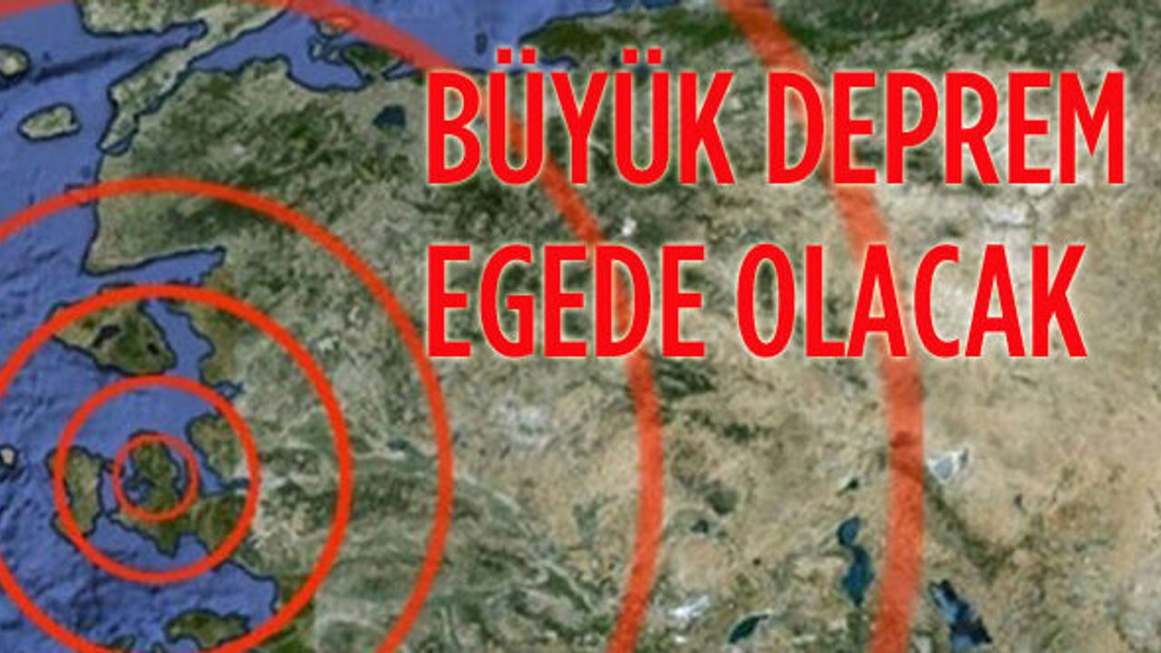 “Büyük deprem Marmara’da değil Ege’de olacak”