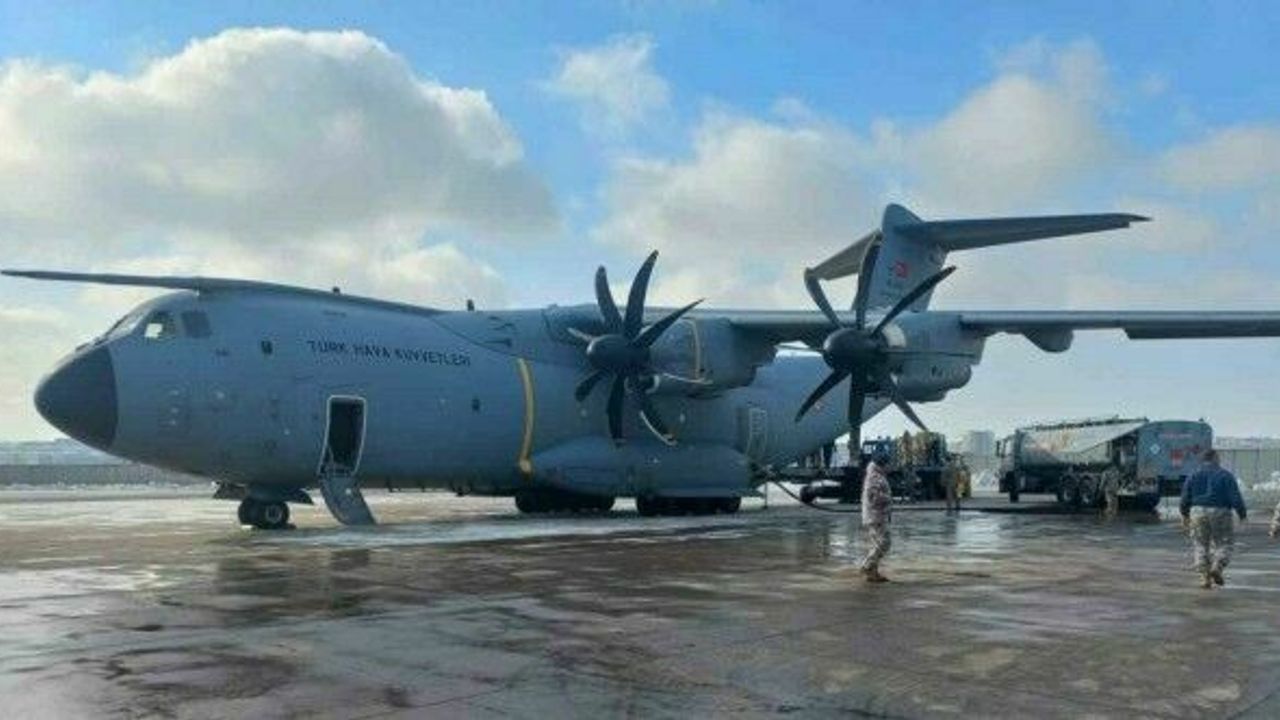 28 ton yardım malzemesi A400M kargo uçağıyla deprem bölgelerine gönderildi