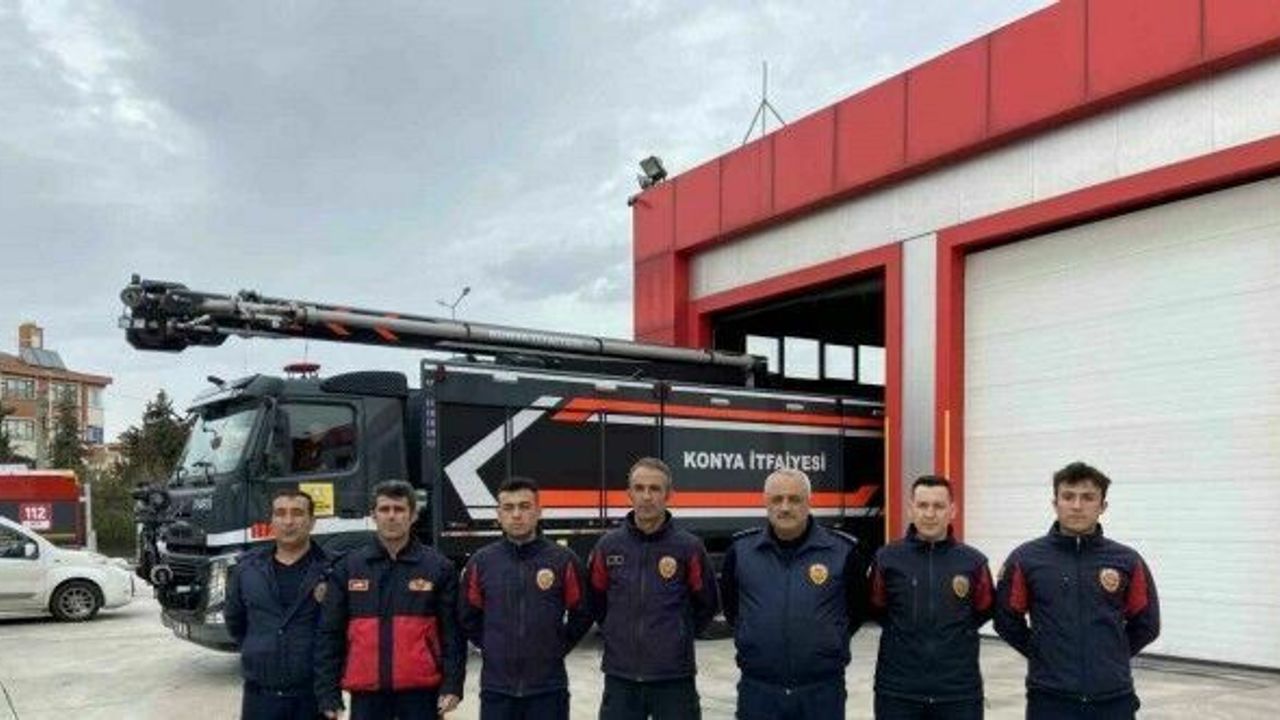 Enkaz altından 168 kişiyi kurtaran Konya itfaiye ekiplerinin bir kısmı döndü