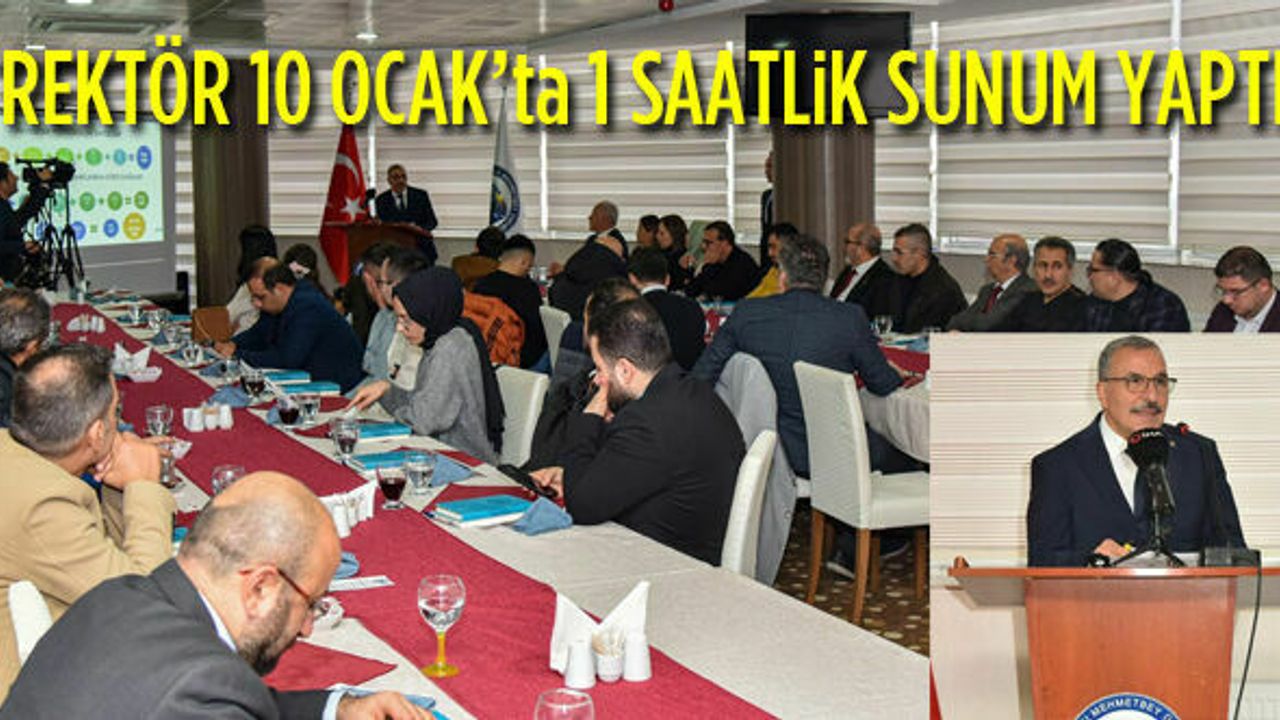 Rektör Hoca Gazeteciler Sunum yaptı