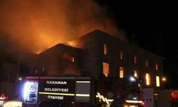 Cami inşaatında yangın