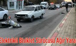 Bisiklet sürücüsü ağır yaralandı