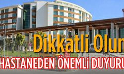 Hastaneden Önemli Uyarı