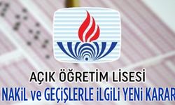 Açık Liseye Nakil ve Geçişler