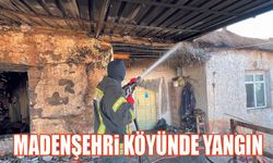 Madenşehri köyünde yangın