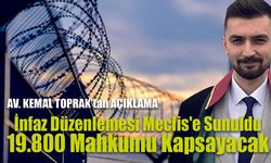 İnfaz Düzenlemesi Meclis'e Sunuldu: 19.800 Mahkumu Kapsayacak