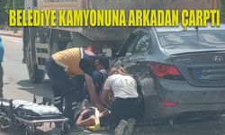 Otomobil Belediye Kamyonuna Çarptı: 1 Yaralı