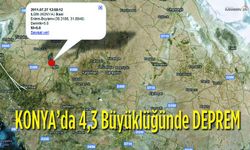 Konya Ilgın'da 4.3 büyüklüğünde Deprem..!