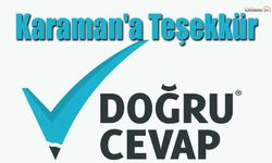 Doğru Cevap'dan Karaman'a Teşekkür