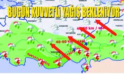 Karaman ve Çevresi İçin Kuvvetli Yağış ve Rüzgar Uyarısı