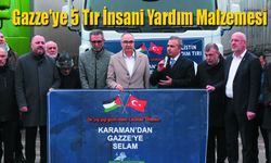 Karaman'dan Gazze'ye 5 Tır İnsani Yardım Malzemesi Uğurlandı