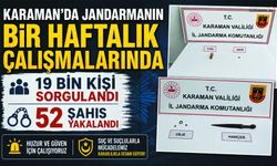 Karaman’da Jandarmadan Haftalık Operasyon 52 Şahıs Yakalandı