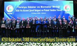KTSO Başkanları, TOBB Hizmet Şeref Belgesi Törenine Katıldı