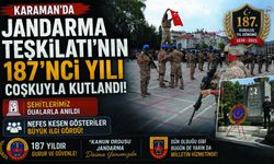 Karaman’da Jandarma’nın 187. Yılı Coşkuyla Kutlandı