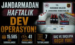 Karaman'da Jandarmadan Dev Operasyon! 41 Aranan Şahıs