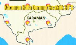 Karaman Hava Durumu Parçalı Bulutlu, Sıcaklık 30°C