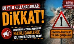 Güneyyurt Yolunda Patlatma yapılacak!