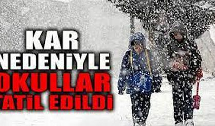 Okullar tatil edildi