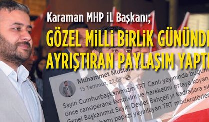 Milli Birlik Gününde ayrıştırdı