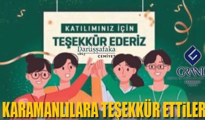 Zakkumdan Karamanlılara teşekkür