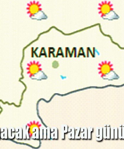 Karaman'da 1-5 Temmuz Hava Durumu