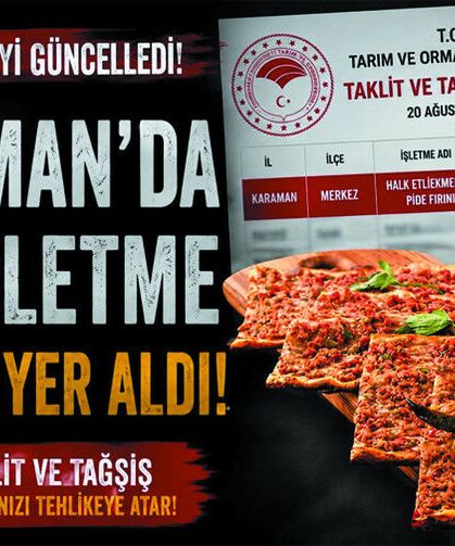 Karaman’da Etliekmekte Baş Eti Tespit edildi!