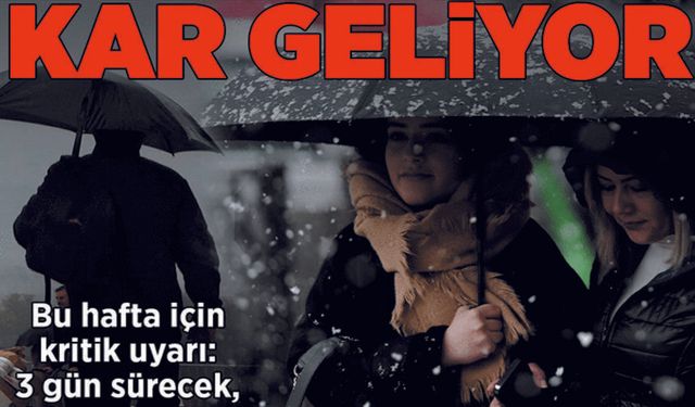 Bu hafta kar bekleniyor