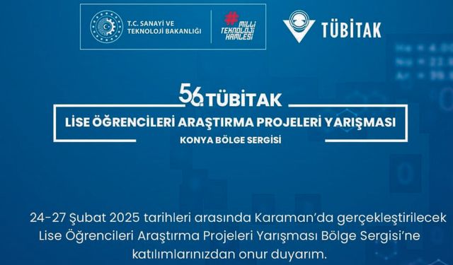 TÜBİTAK Yarışması Karaman’da Düzenlenecek