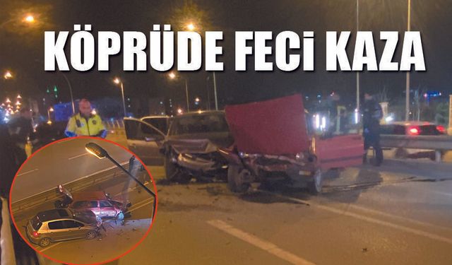 Köprüde Kafa kafaya çarpıştılar