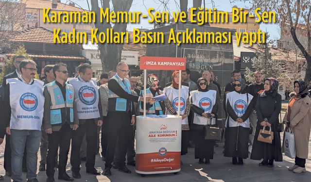 Memur-Sen Kadın Kollarından basın açıklaması