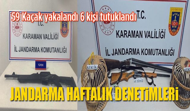 Jandarma Nisan ayı il haftası denetim bilançosu