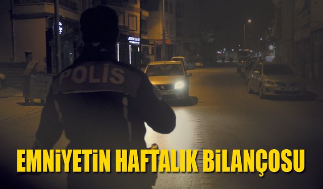 Karaman Emniyetinin haftalık bilançosu