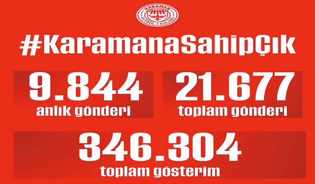 #KaramanaSahipÇık Etiketi X (Twitter) Gündemine girdi