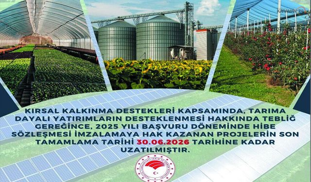 Kırsal Kalkınma Hibe Projeleri İçin Tarih Uzatıldı