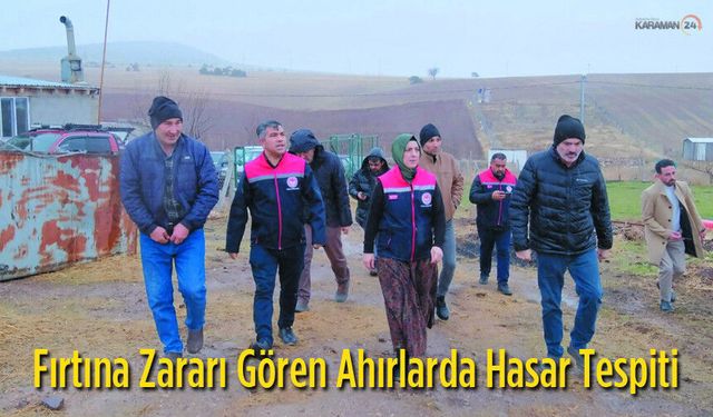 Fırtına Zararı Gören Ahırlarda Hasar Tespiti Başladı