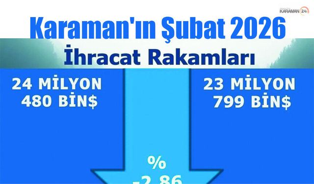 Karaman'ın Şubat İhracatı 23,8 Milyon Dolar Oldu