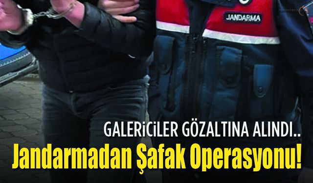 Jandarmadan Şafak Operasyonu! Galericiler Gözaltında..