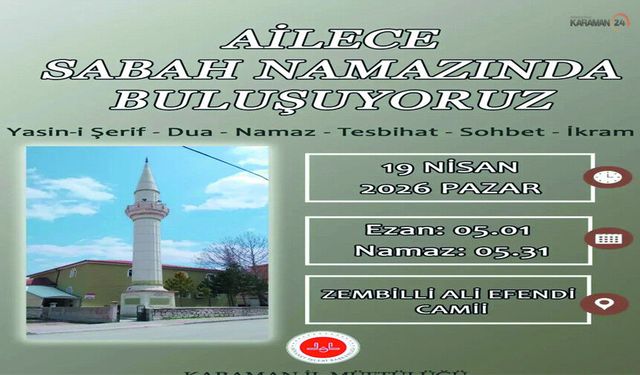 Sabah Namazı Buluşması Zembilli Ali Efendi Camii'nde