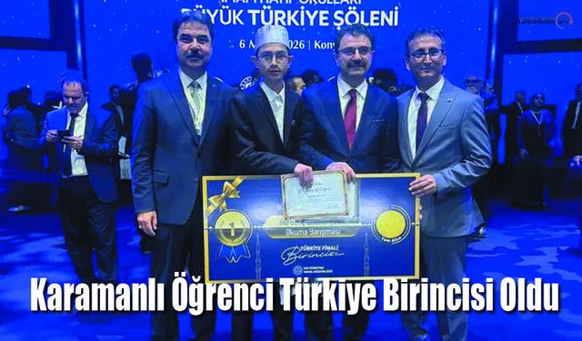 Karamanlı Öğrenci Ezan Okuma'da Türkiye Birincisi Oldu