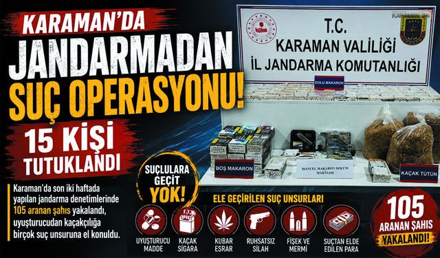 Jandarmadan Suç Operasyonu! 15 Kişi Tutuklandı