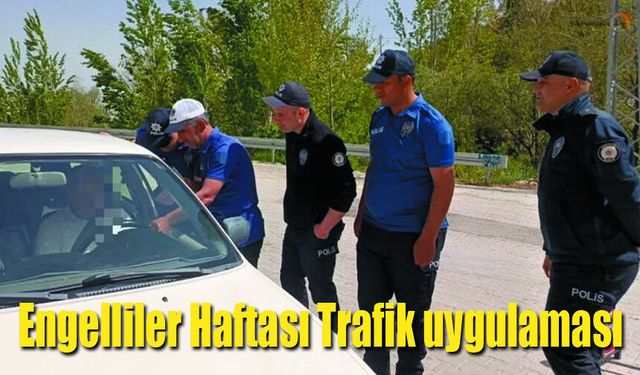 Karaman'da Engelliler Haftası Kapsamında Temsili Trafik Uygulaması