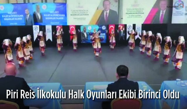Piri Reis İlkokulu Halk Oyunları Ekibi Birinci Oldu