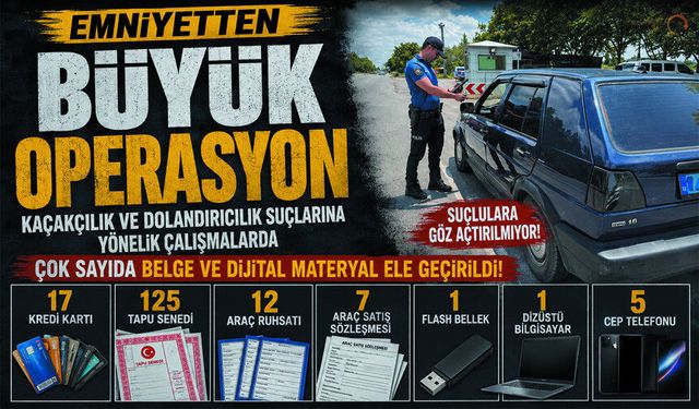 Polisten Dolandırıcılık Operasyonu: Tapulara el konuldu!