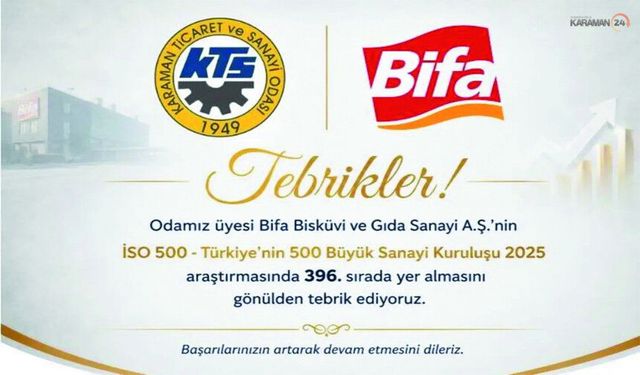 Bifa Bisküvi, İSO 500 Listesinde 396. Sırada Yer Aldı