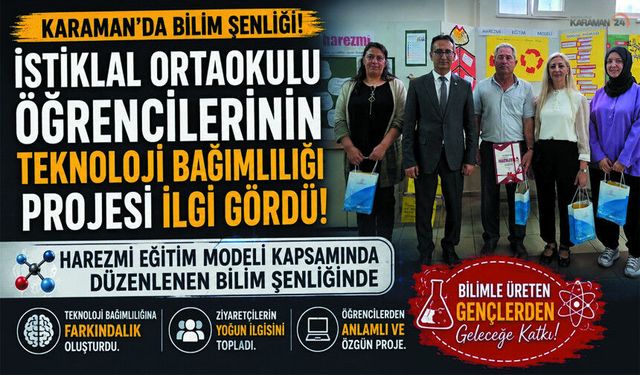 Karaman İstiklal Ortaokulu’ndan Dikkat Çeken Proje
