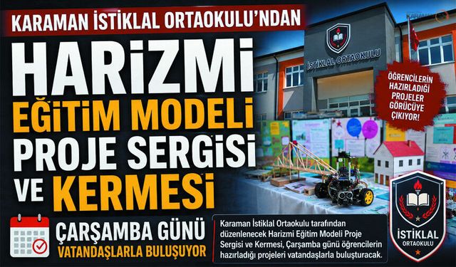 Harizmi Eğitim Modeli Proje Sergisi ve Kermesine davet