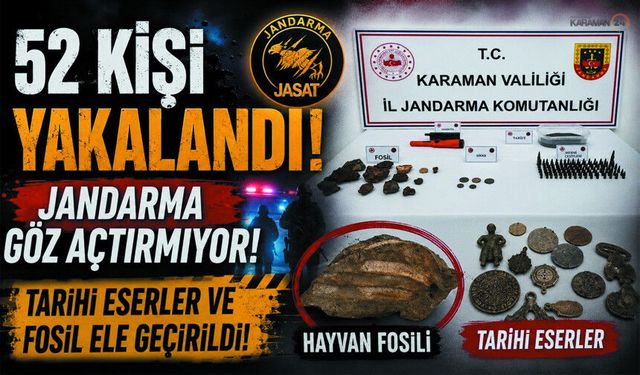Dikkat Çeken Operasyon: Tarihi Eserler ve Hayvan Fosili Ele Geçirildi