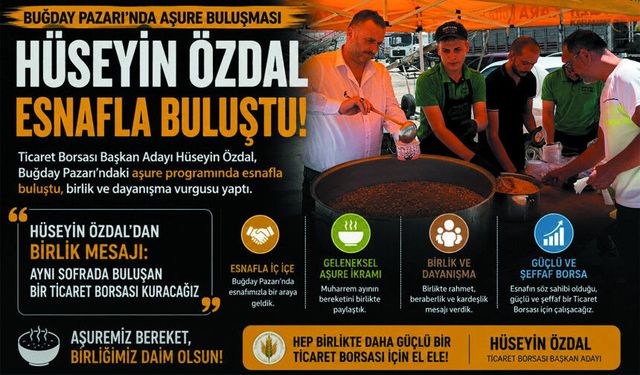 Özdal: Aynı Sofrada Buluşan Bir Ticaret Borsası Kuracağız
