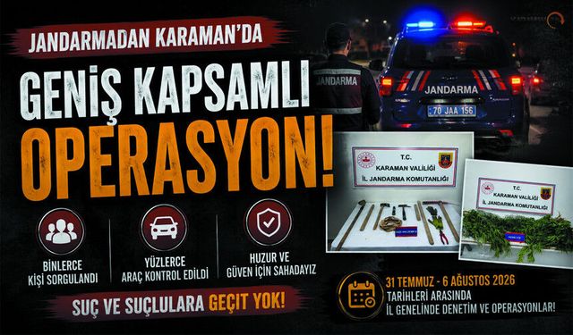 Karaman’da Jandarma Bir Haftada 15 Bin Kişi Sorgulandı!