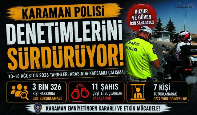 Karaman’da Emniyet Bir Haftada 11 Aranan Şahıs Yakalandı